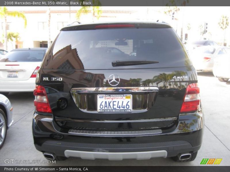 Black / Black 2008 Mercedes-Benz ML 350 4Matic