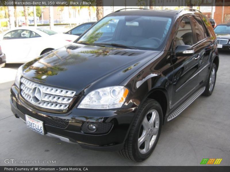 Black / Black 2008 Mercedes-Benz ML 350 4Matic