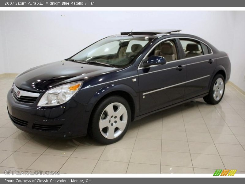 Midnight Blue Metallic / Tan 2007 Saturn Aura XE