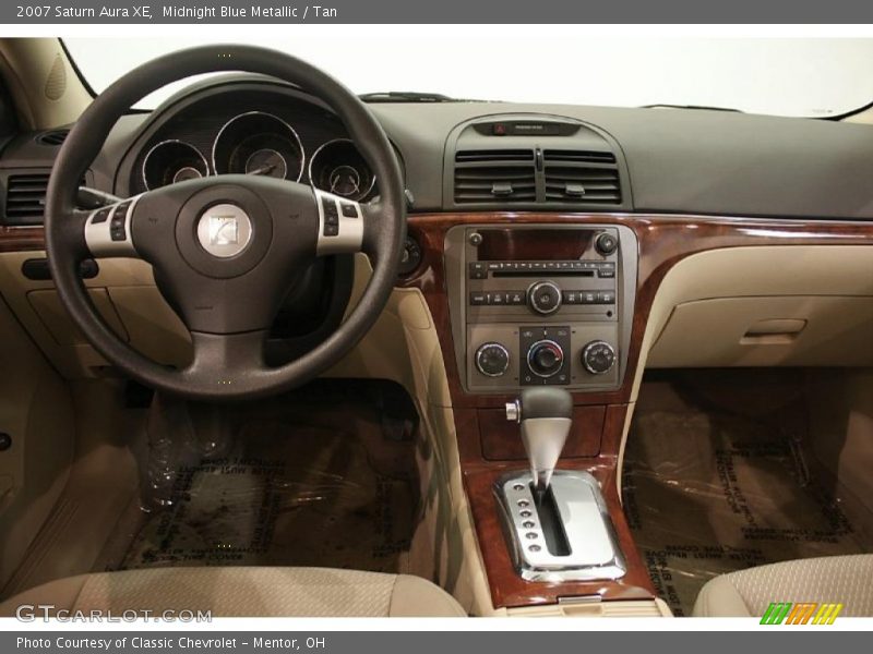 Midnight Blue Metallic / Tan 2007 Saturn Aura XE