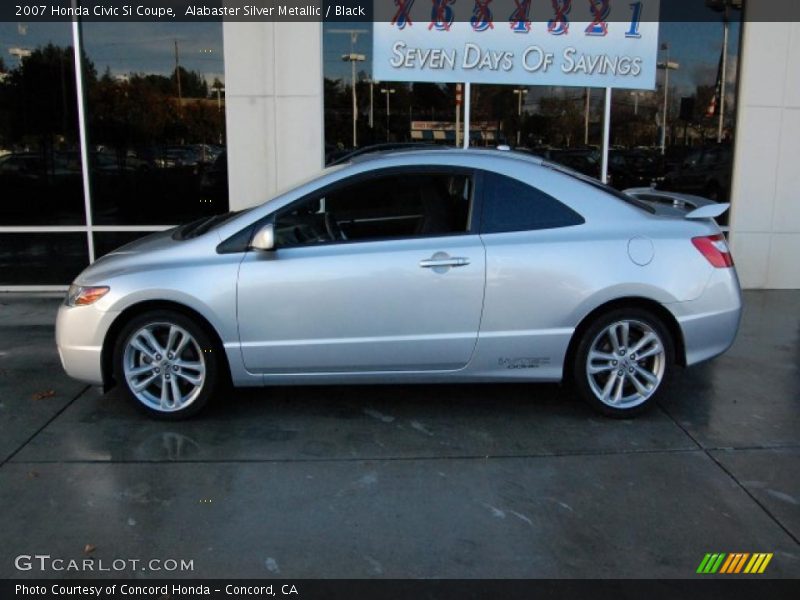 Alabaster Silver Metallic / Black 2007 Honda Civic Si Coupe