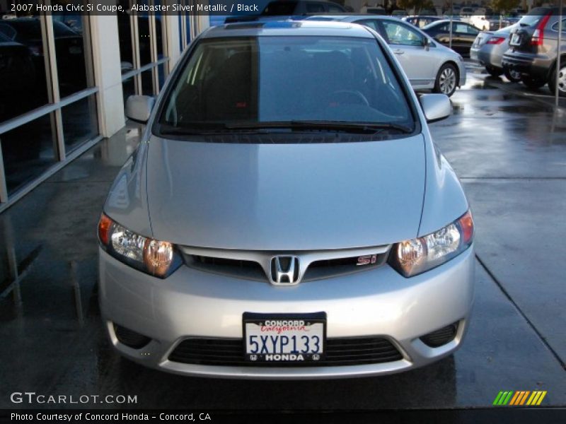 Alabaster Silver Metallic / Black 2007 Honda Civic Si Coupe