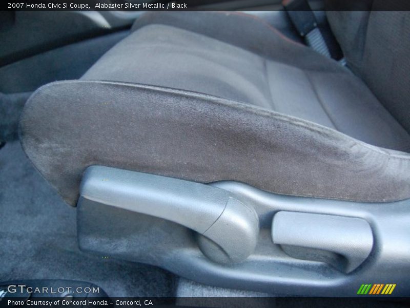 Alabaster Silver Metallic / Black 2007 Honda Civic Si Coupe