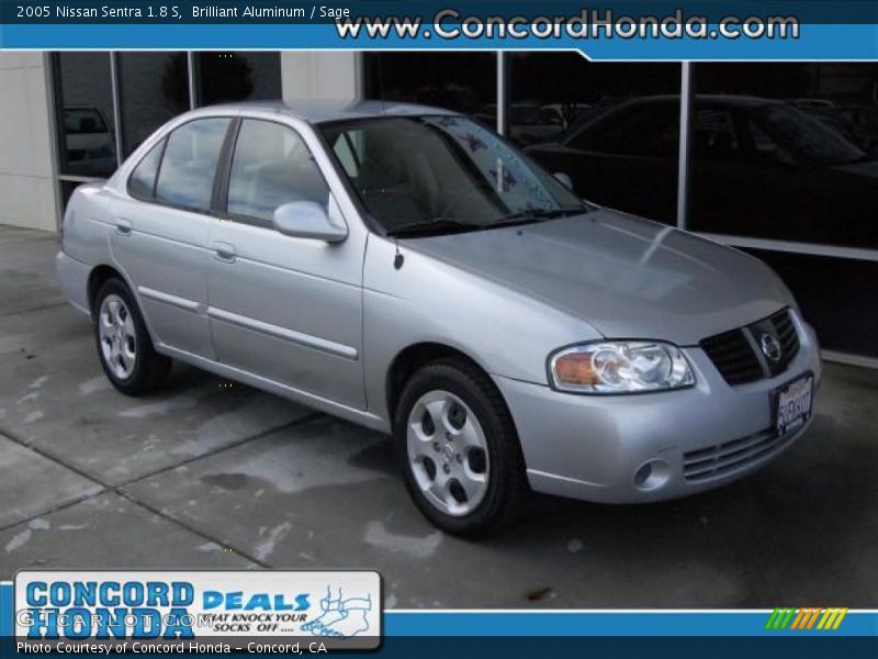 Brilliant Aluminum / Sage 2005 Nissan Sentra 1.8 S