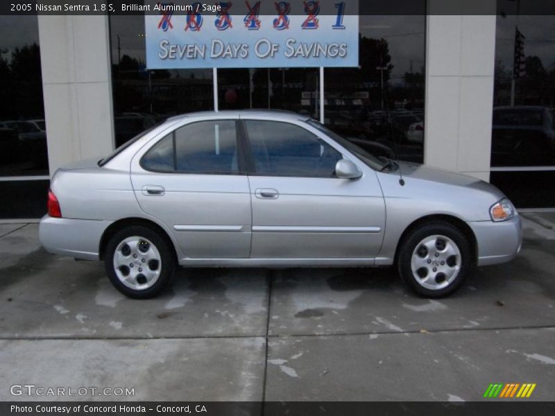 Brilliant Aluminum / Sage 2005 Nissan Sentra 1.8 S