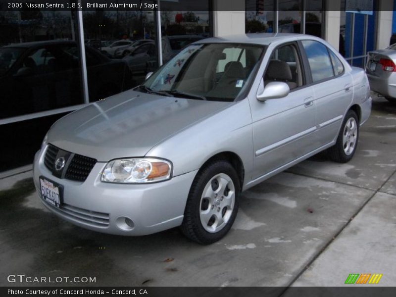 Brilliant Aluminum / Sage 2005 Nissan Sentra 1.8 S