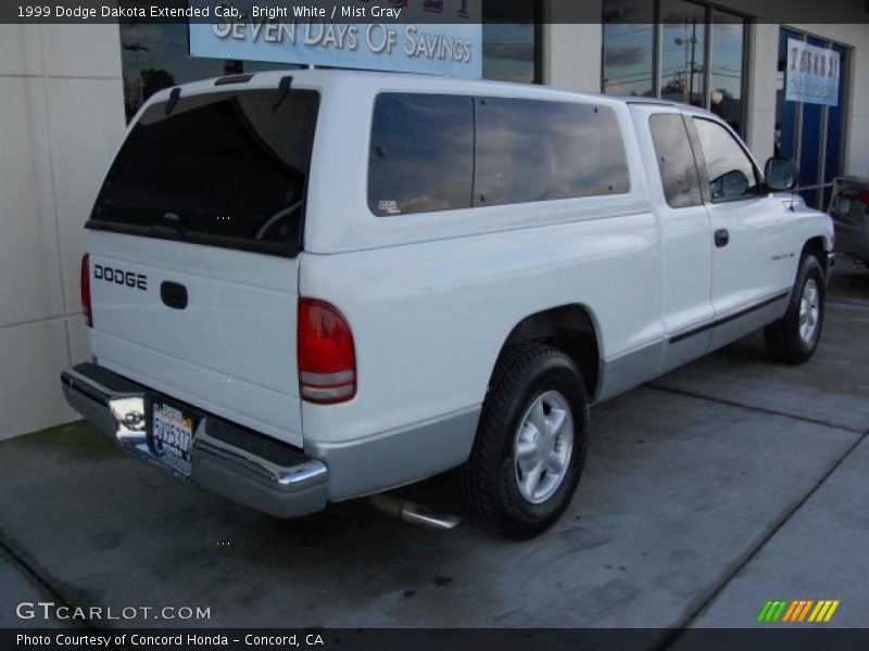 Bright White / Mist Gray 1999 Dodge Dakota Extended Cab