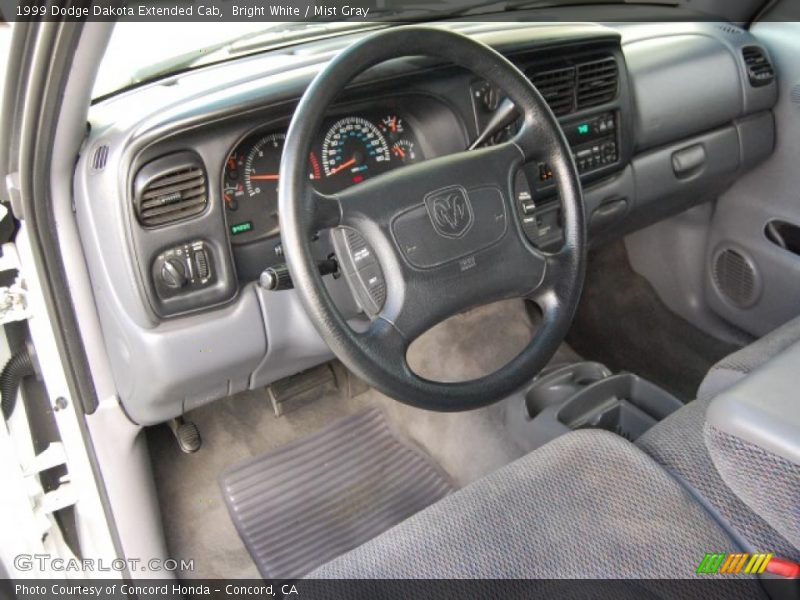 Bright White / Mist Gray 1999 Dodge Dakota Extended Cab
