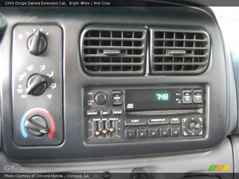 Bright White / Mist Gray 1999 Dodge Dakota Extended Cab