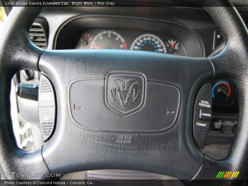 Bright White / Mist Gray 1999 Dodge Dakota Extended Cab
