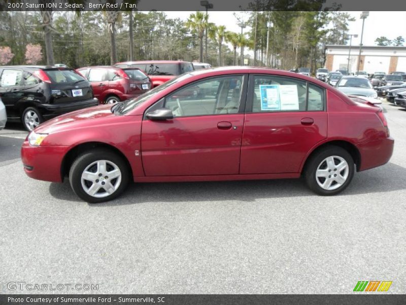 Berry Red / Tan 2007 Saturn ION 2 Sedan