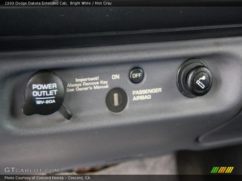 Bright White / Mist Gray 1999 Dodge Dakota Extended Cab