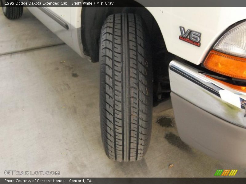 Bright White / Mist Gray 1999 Dodge Dakota Extended Cab