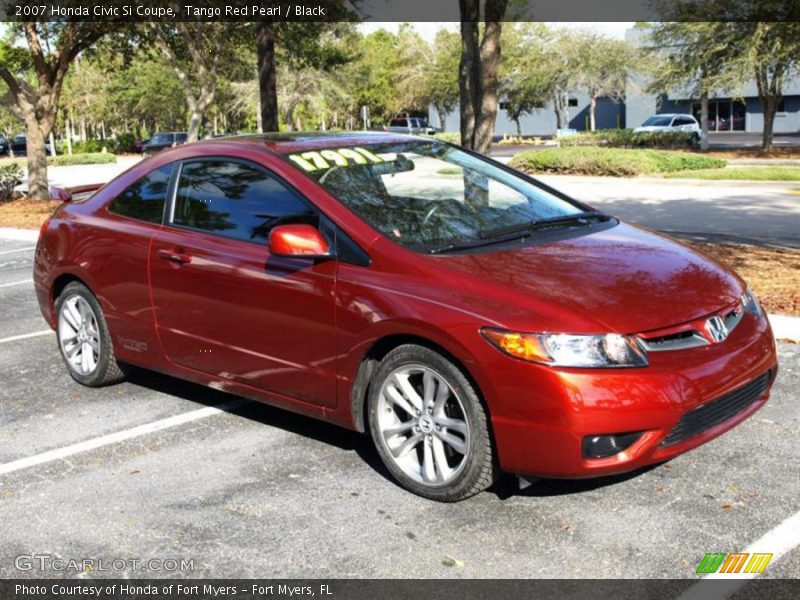 Tango Red Pearl / Black 2007 Honda Civic Si Coupe