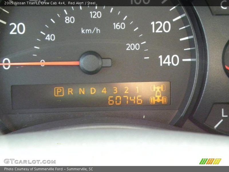 Red Alert / Steel 2005 Nissan Titan LE Crew Cab 4x4