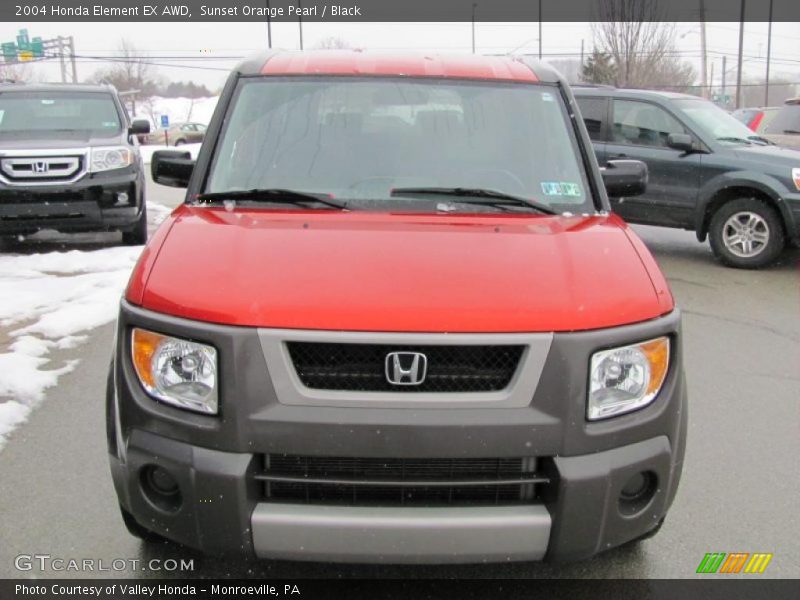 Sunset Orange Pearl / Black 2004 Honda Element EX AWD