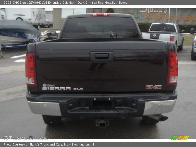 Dark Crimson Red Metallic / Ebony 2008 GMC Sierra 2500HD SLE Extended Cab 4x4