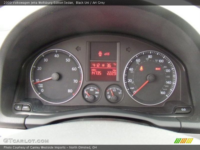 Black Uni / Art Grey 2009 Volkswagen Jetta Wolfsburg Edition Sedan