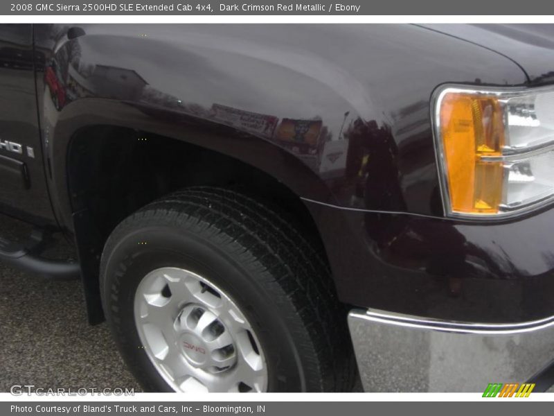 Dark Crimson Red Metallic / Ebony 2008 GMC Sierra 2500HD SLE Extended Cab 4x4