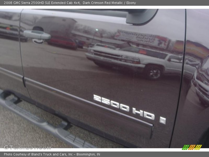 Dark Crimson Red Metallic / Ebony 2008 GMC Sierra 2500HD SLE Extended Cab 4x4