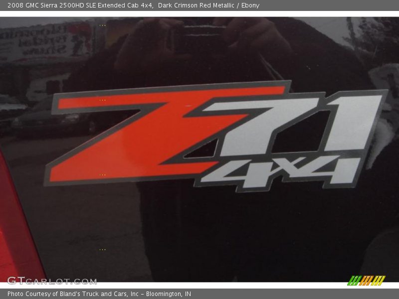Dark Crimson Red Metallic / Ebony 2008 GMC Sierra 2500HD SLE Extended Cab 4x4