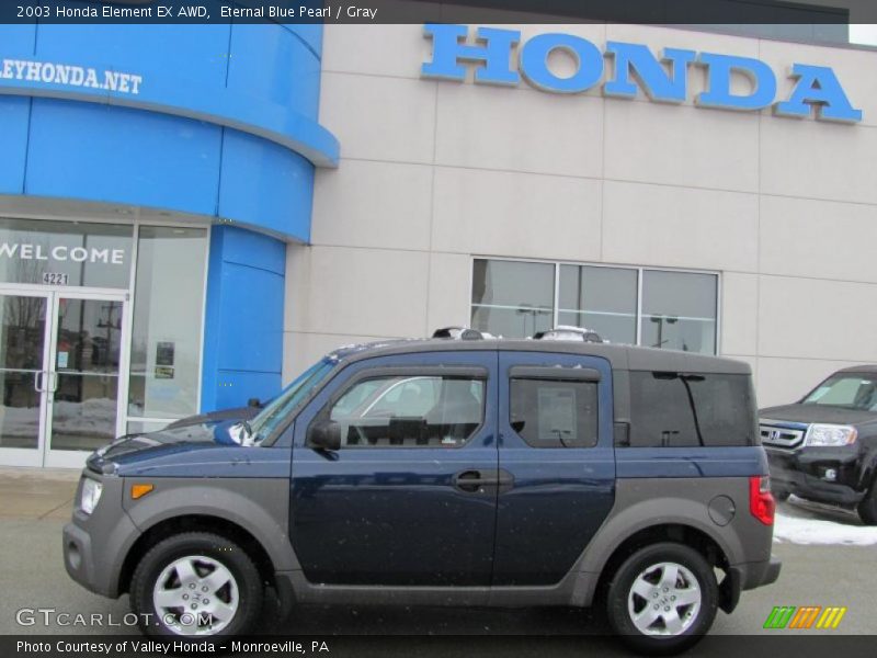 Eternal Blue Pearl / Gray 2003 Honda Element EX AWD