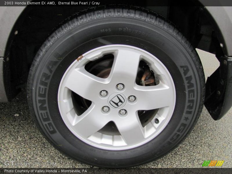 Eternal Blue Pearl / Gray 2003 Honda Element EX AWD