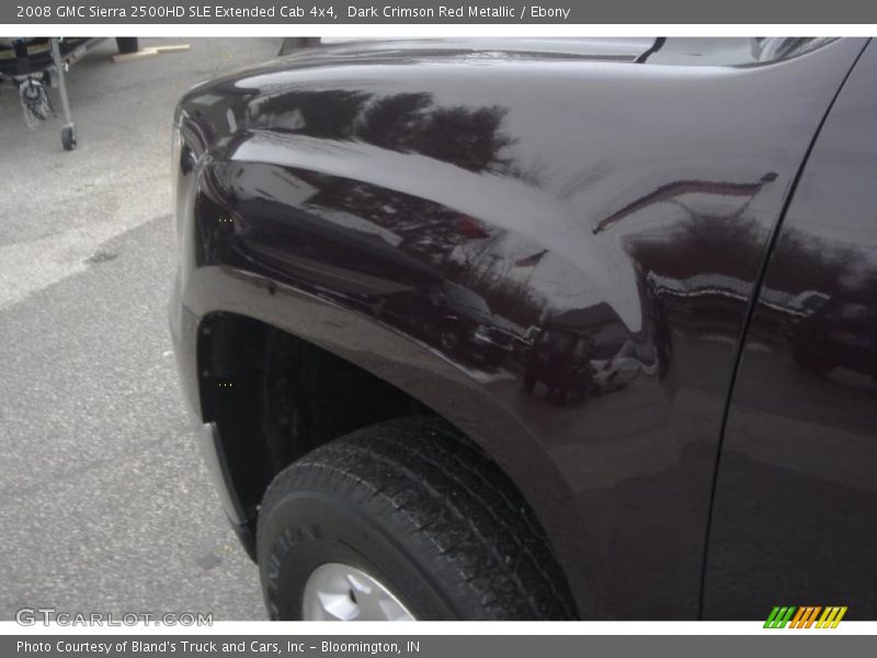 Dark Crimson Red Metallic / Ebony 2008 GMC Sierra 2500HD SLE Extended Cab 4x4