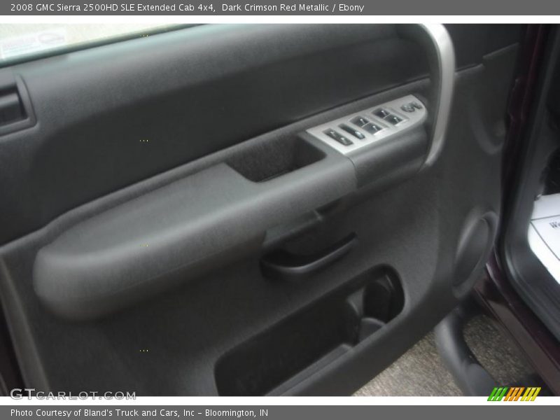 Dark Crimson Red Metallic / Ebony 2008 GMC Sierra 2500HD SLE Extended Cab 4x4