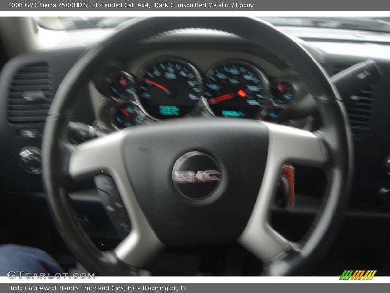 Dark Crimson Red Metallic / Ebony 2008 GMC Sierra 2500HD SLE Extended Cab 4x4