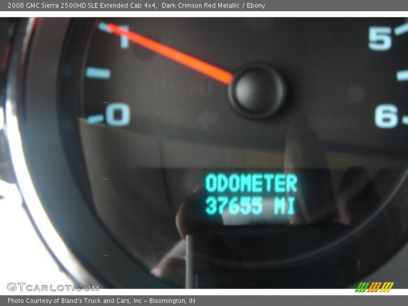 Dark Crimson Red Metallic / Ebony 2008 GMC Sierra 2500HD SLE Extended Cab 4x4