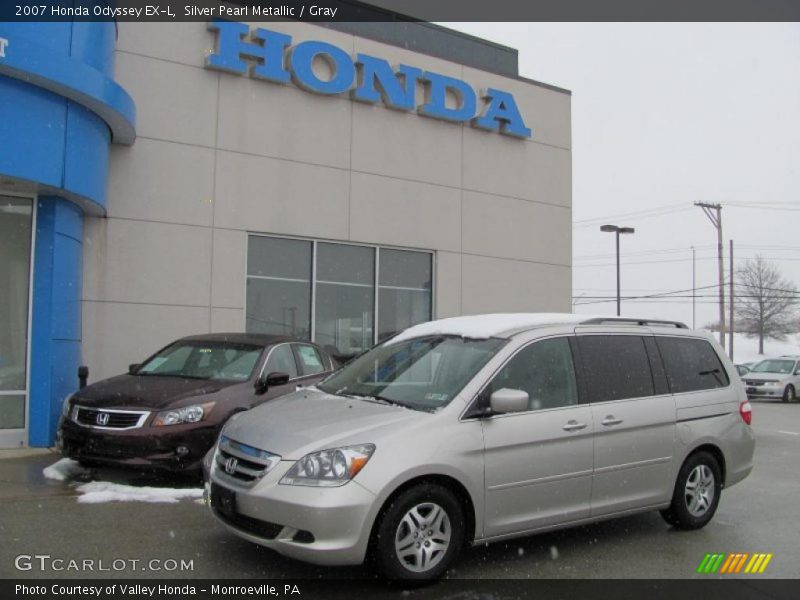Silver Pearl Metallic / Gray 2007 Honda Odyssey EX-L