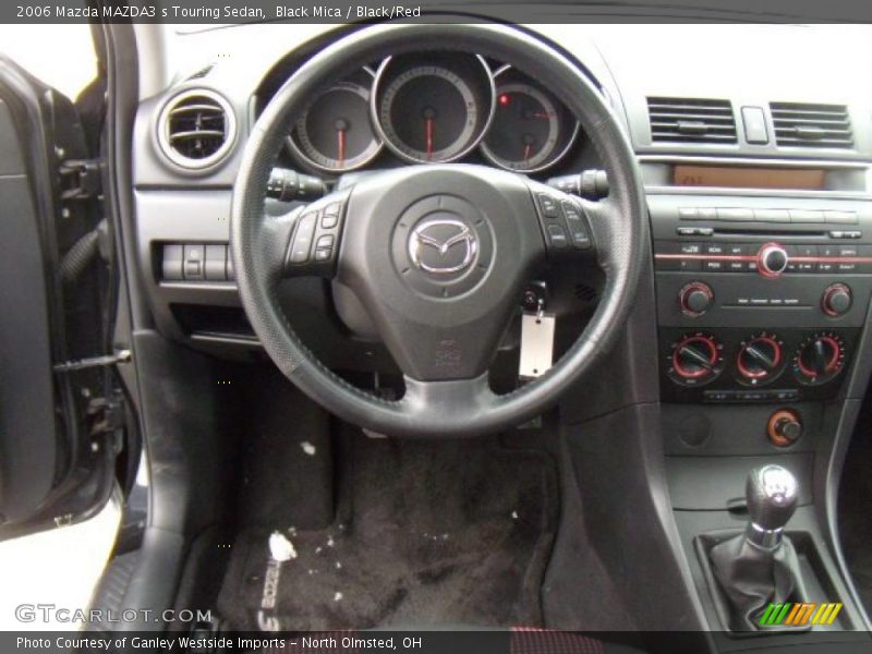 Black Mica / Black/Red 2006 Mazda MAZDA3 s Touring Sedan