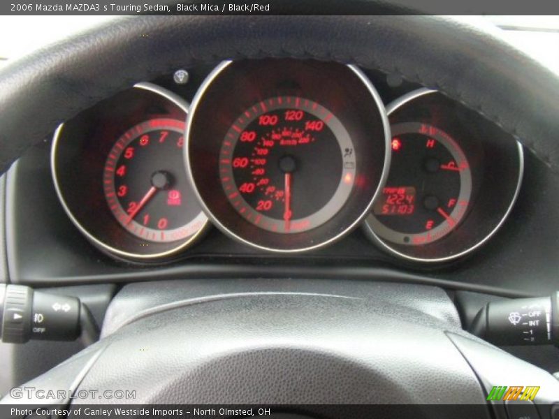 Black Mica / Black/Red 2006 Mazda MAZDA3 s Touring Sedan