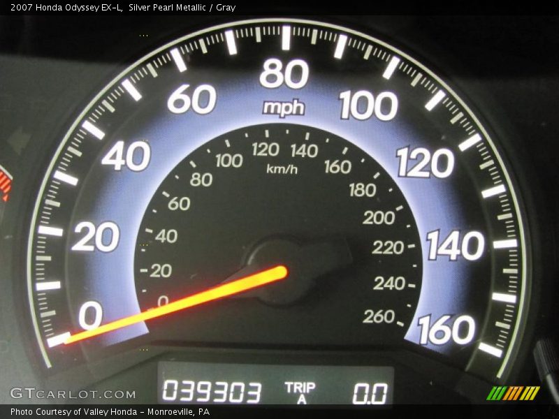 Silver Pearl Metallic / Gray 2007 Honda Odyssey EX-L