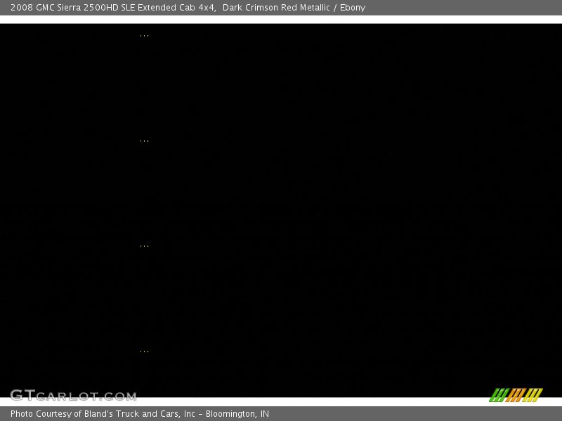 Dark Crimson Red Metallic / Ebony 2008 GMC Sierra 2500HD SLE Extended Cab 4x4