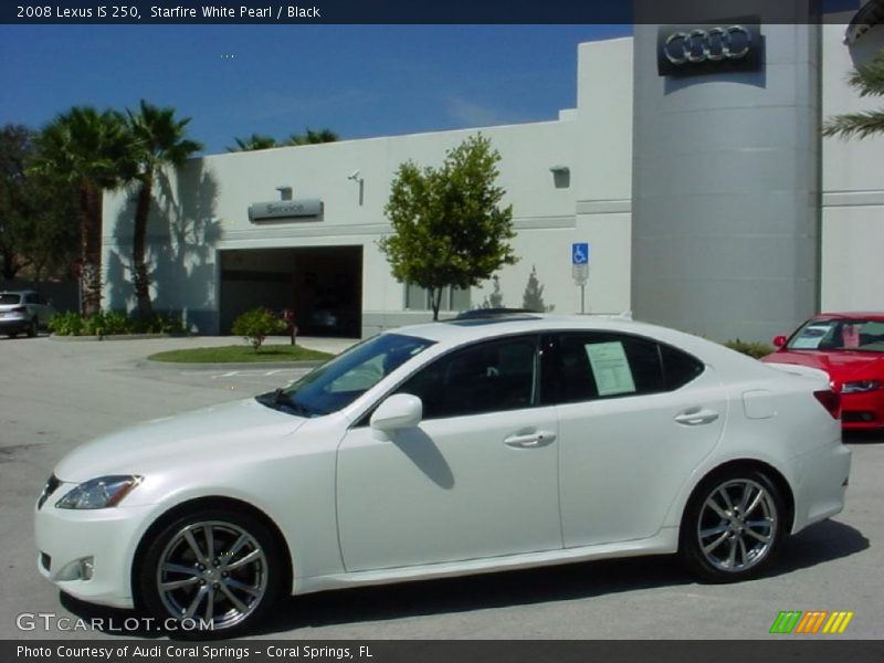 Starfire White Pearl / Black 2008 Lexus IS 250