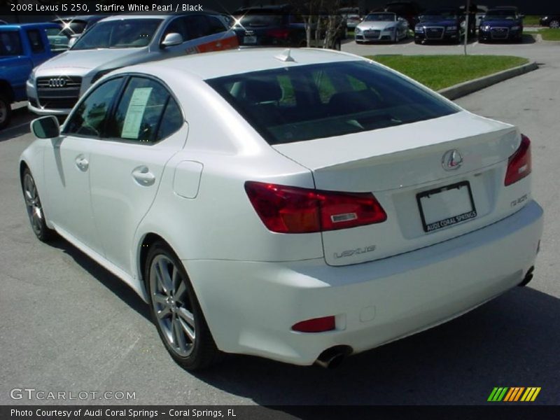 Starfire White Pearl / Black 2008 Lexus IS 250