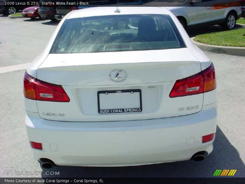 Starfire White Pearl / Black 2008 Lexus IS 250