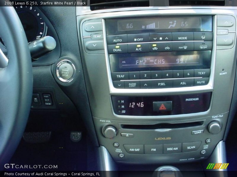 Starfire White Pearl / Black 2008 Lexus IS 250