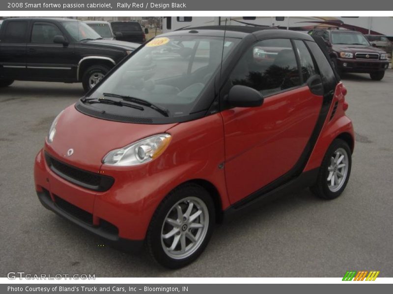 Rally Red / Design Black 2008 Smart fortwo passion cabriolet