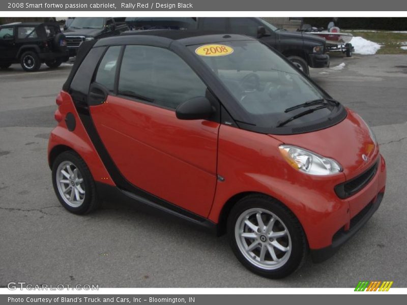 Rally Red / Design Black 2008 Smart fortwo passion cabriolet