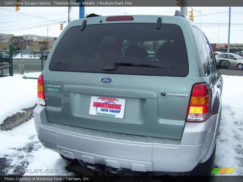 Titanium Green Metallic / Medium/Dark Flint 2007 Ford Escape Hybrid