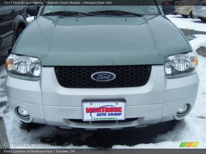 Titanium Green Metallic / Medium/Dark Flint 2007 Ford Escape Hybrid