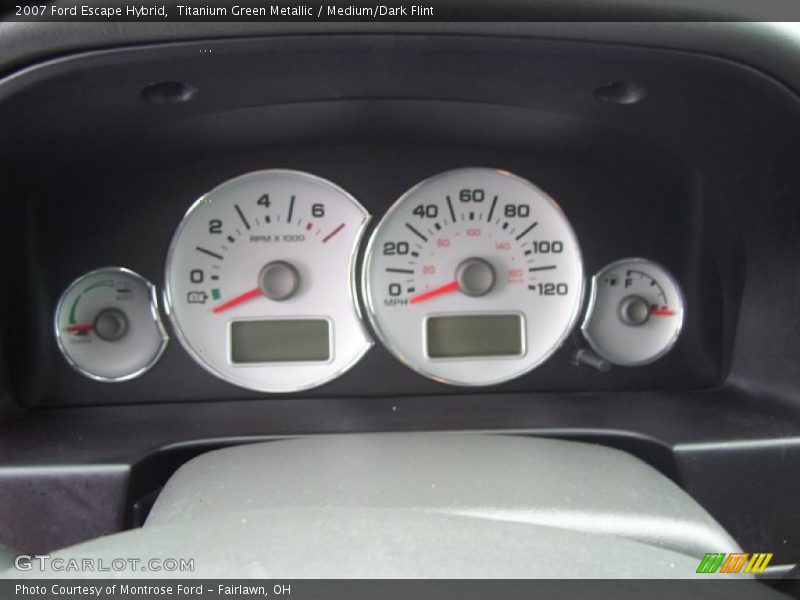 Titanium Green Metallic / Medium/Dark Flint 2007 Ford Escape Hybrid