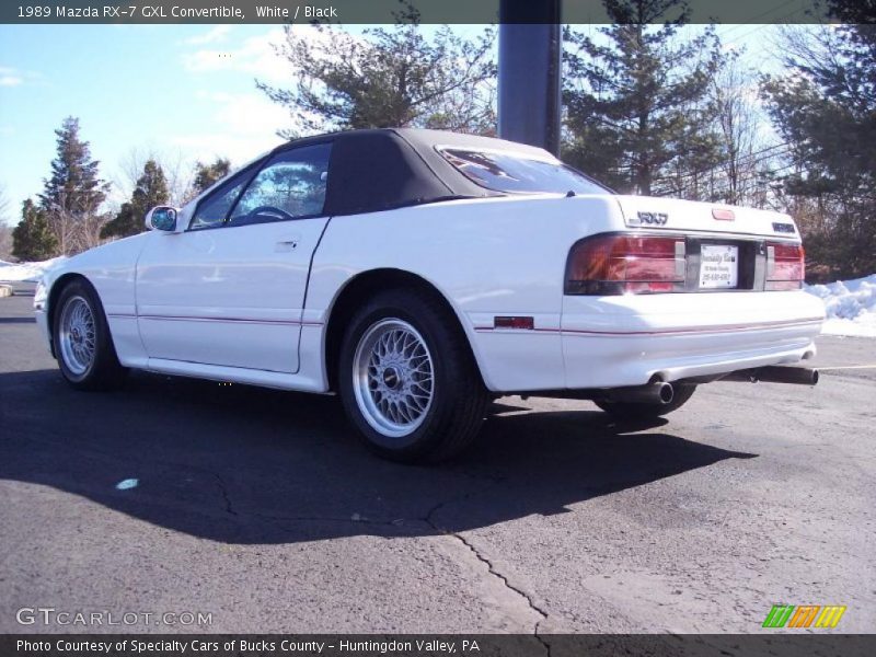 White / Black 1989 Mazda RX-7 GXL Convertible