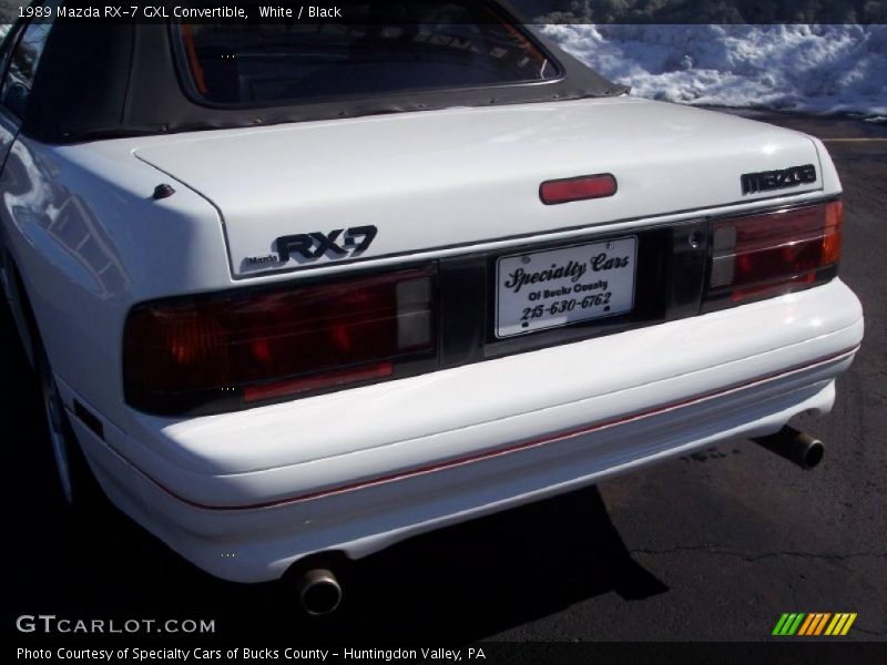 White / Black 1989 Mazda RX-7 GXL Convertible