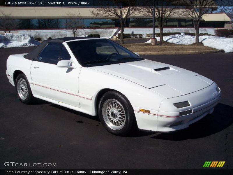 White / Black 1989 Mazda RX-7 GXL Convertible