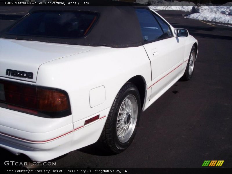 White / Black 1989 Mazda RX-7 GXL Convertible