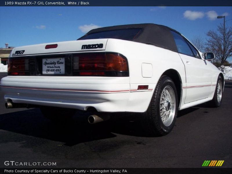 White / Black 1989 Mazda RX-7 GXL Convertible